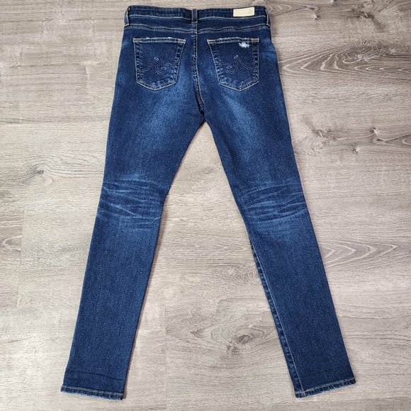 AG Adriano Goldschmied Super Skinny The Legging Ankle Distressed Denim Jean 28 R - Picture 11 of 13